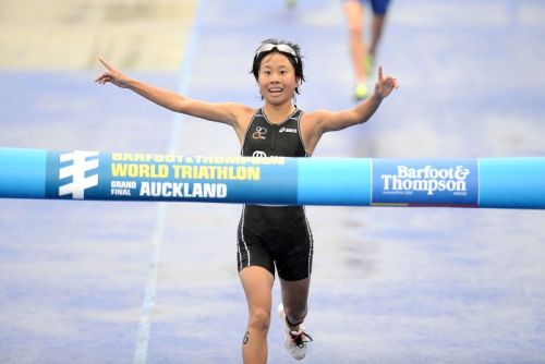 Fumika Matsumoto wins the junior womens race in Auckland