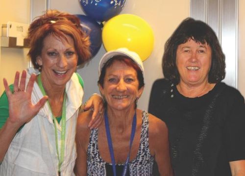 (L to R) Jill, Joan and Cathie will race as a team this Sunday