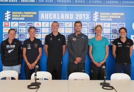 NZ Elite Triathletes at yesterdays press conference