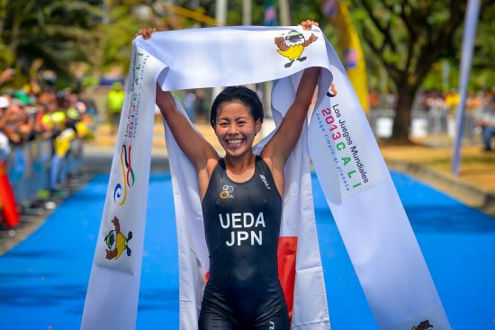 Ai Ueda winning the World Duathlon Championship