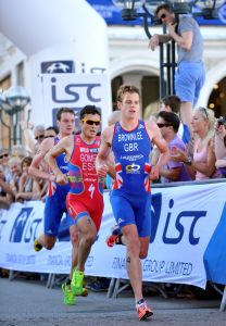 Alistair Brownlee, Javier Gomez and Jonathan Brownlee