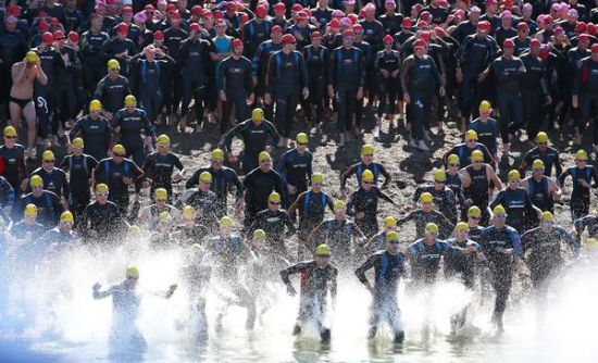 Swimmers starting the 2012 Bay of Islands race