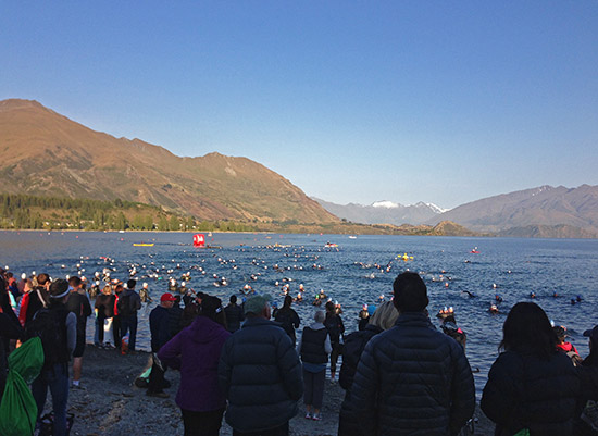 The swim start: white caps of a different sort this year