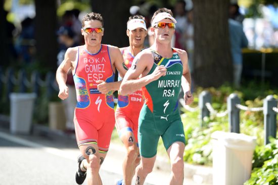 Javier Gomez, Mario Mola and Richard Murray in Yokohama