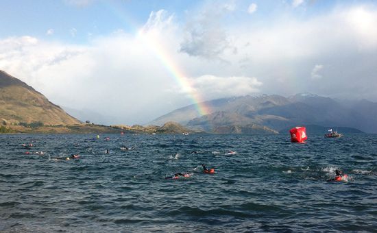 The infamous 2013 swim, cold and rough... but slightly spectacular