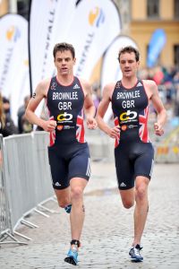 Alistair and Jonny Brownlee compete on the WTS in Stockholm in 2014