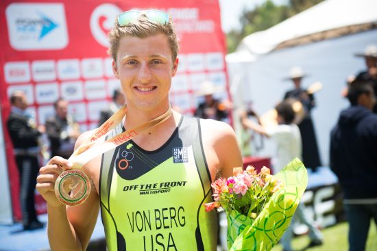 Rodolphe Von Berg (USA) celebrates his win at the inaugural Challenge San Gil, Mexico.