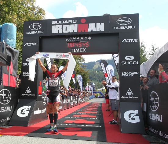 Viktor Zyemtsev takes the win at Ironman Canada