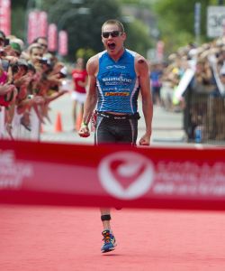 Jeff Symonds winning his first Challenge Penticton title