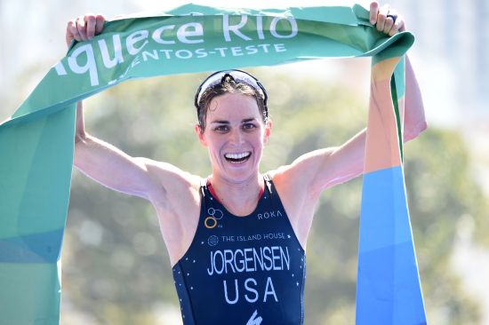 Gwen Jorgensen at the Rio test event